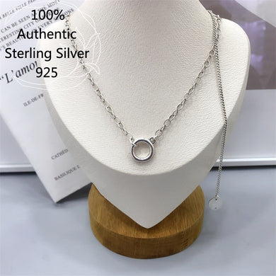 Sterling Silver Circle Collares Collar De Plata De Ley 925 Para Mujer Vintage Necklace Chain For Women Hombre Original  Handmadebynepal   